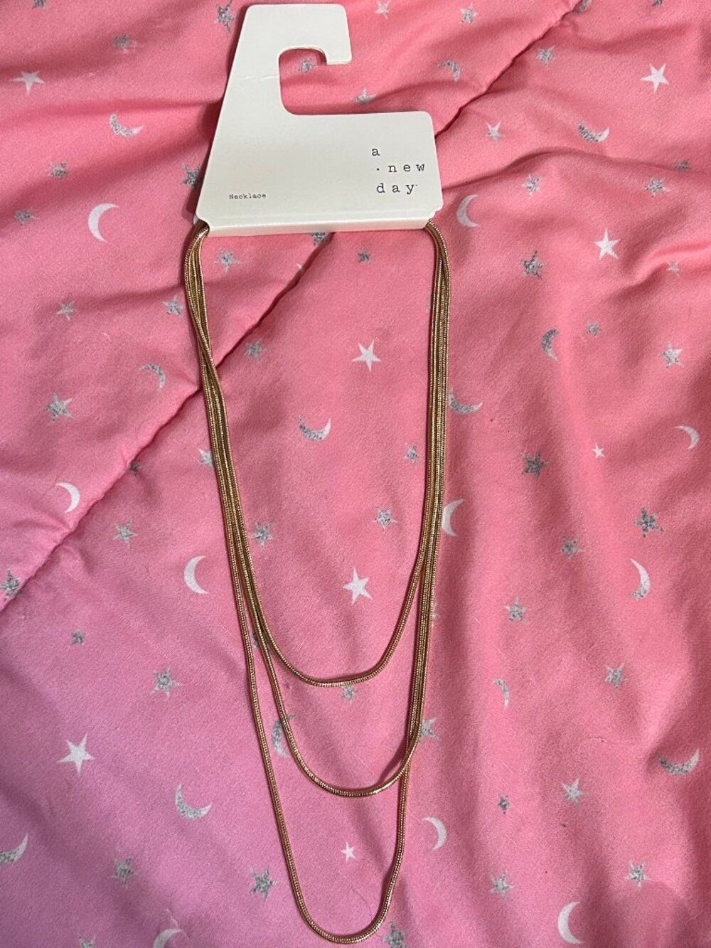 A New Day NWT Gold 3-Layer Multi-Strand Snake Chain Necklace Target